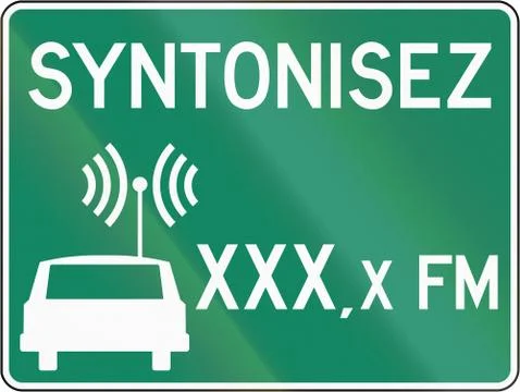 Tune In Frequency in Canada Stock Illustration