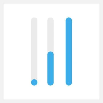 Tune slider UI element template Illustrazione stock