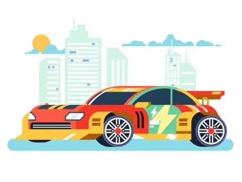 Tuned machine design Illustrazione stock