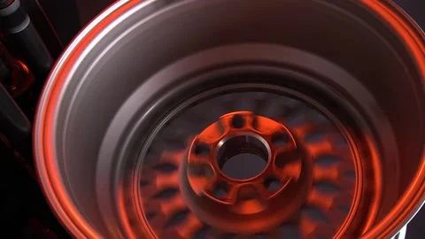 Tuned understated car, the effect of automatic rotation on a long exposure Video stock 282511926