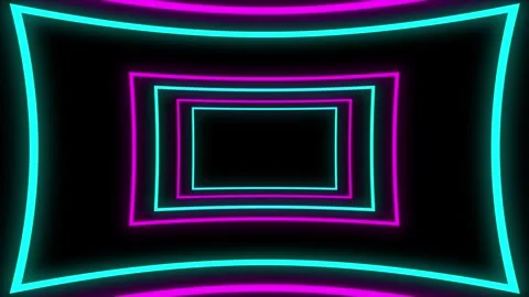 Tunel Echo Rectangle. Pink and green glow. Seamless looping. Stock-Footage 263527538