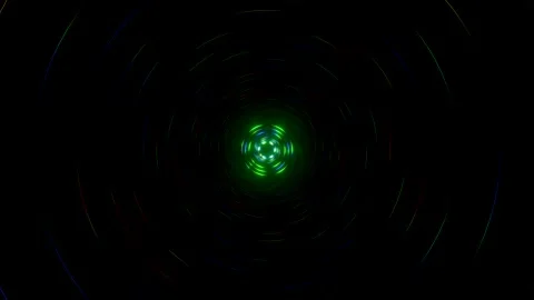 Túnel Neón Circular Multicolor Stock Footage 330978778