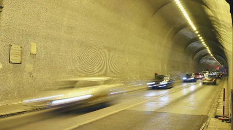 A tunel in time lapse at Budapest Stock Footage 36610738
