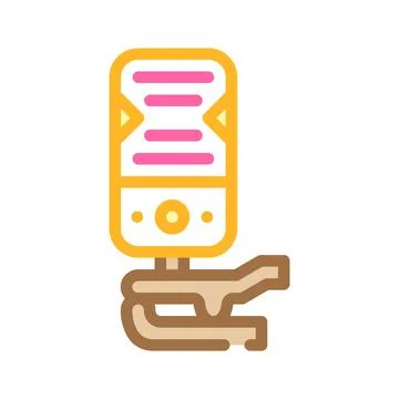 Tuner for tuning strings color icon vector illustration Illustrazione stock