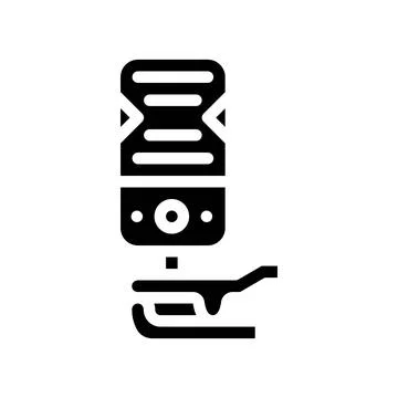 Tuner for tuning strings glyph icon vector illustration イラスト素材