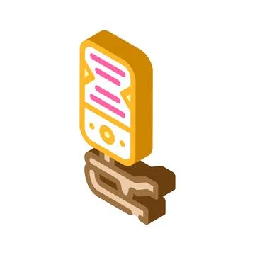 Tuner for tuning strings glyph icon vector illustration 库存插图