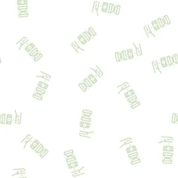 Tuner for tuning strings glyph vector seamless pattern 库存插图