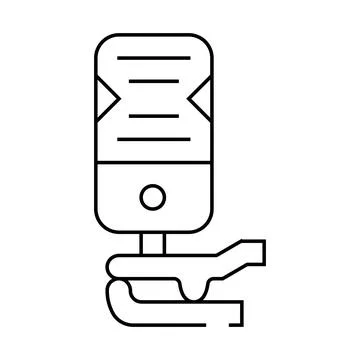 Tuner for tuning strings line icon vector illustration Stock Illustration