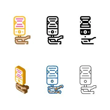 Tuner for tuning strings modern color icon vector イラスト素材