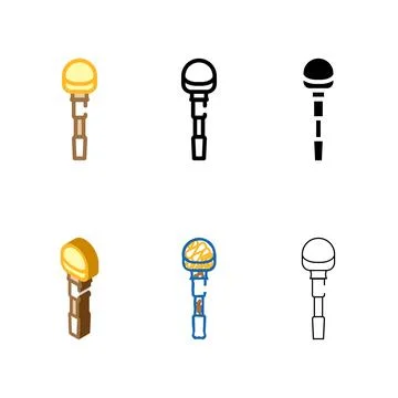 Tuner for violin color icon vector variants Stock Illustration
