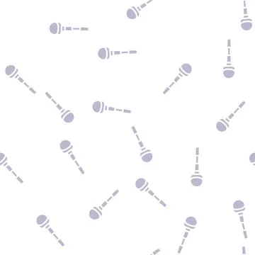 Tuner for violin glyph vector seamless pattern 库存插图