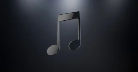 Tunes Black 3d Icon Stock Footage 69986727