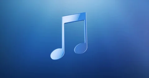 Tunes Blue 3d Icon Stock Footage 69986763