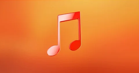 Tunes Red 3d Icon Stock Footage 69986837