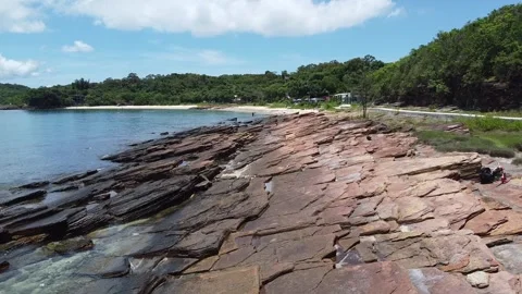 Tung Ping Chau, Aerial View, Hong Kong UNESCO Global Geopark Stock Footage 231540236