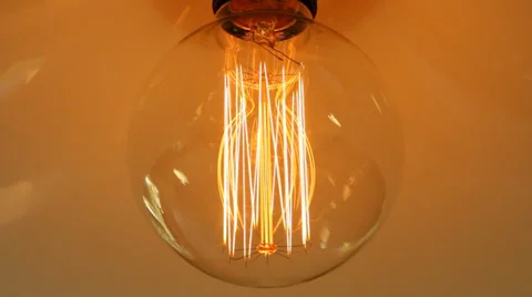 Tungsten Bulb Filament Stock Footage 38199689