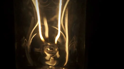 Tungsten filament of electric bulb. Loop. Stock Footage 37847918