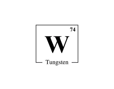 Tungsten icon vector. 74 W Tungsten Stock Illustration