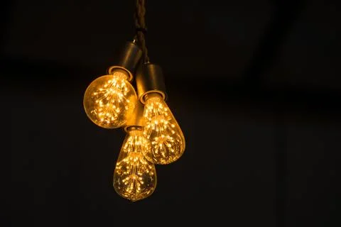 Tungsten lamp for interior Stock Photos
