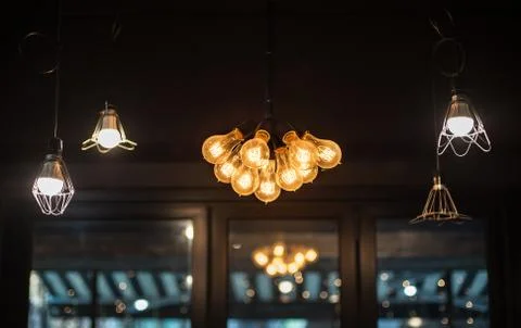 Tungsten lamp for interior Stock Photos