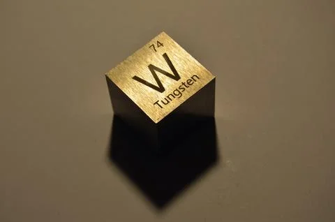 Tungsten Metal Cube Stock Photos