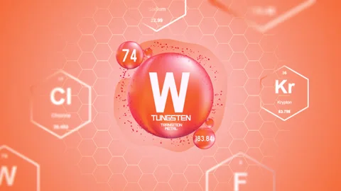 Tungsten Periodic Element Cell Stockbeeldmateriaal 314257508