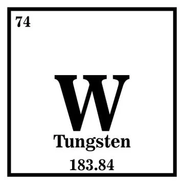 Tungsten Periodic Table of the Elements Vector illustration eps 10 스톡 일러스트
