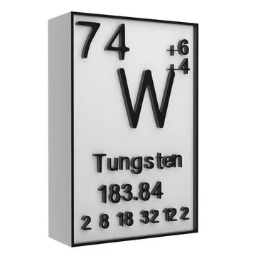 Tungsten,Phosphorus on the periodic table of the elements on white blackgro.. イラスト素材