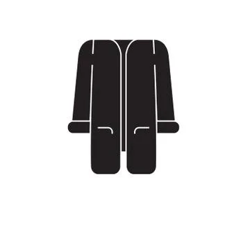 Tunic black vector concept icon. Tunic flat illustration, sign Stock Illustration