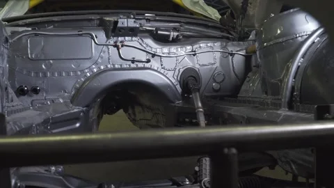 Tuning car. engine in garage. the drift car . Car service. Close-up, Car Repair  Stock Footage 273723286