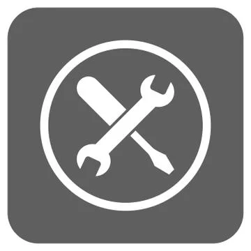 Tuning Flat Squared Vector Icon Stock Illustration