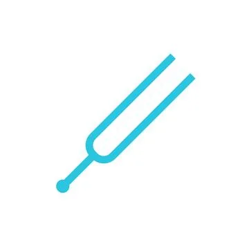 Tuning fork icon. From blue icon set. Stock Illustration