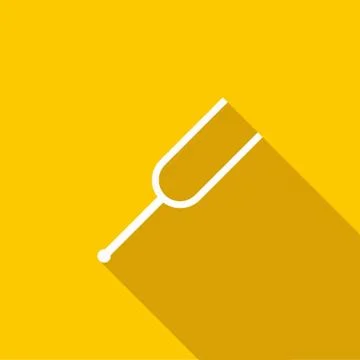 Tuning fork icon, flat style Ilustración de archivo