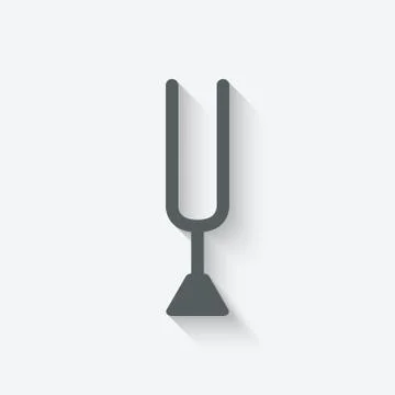 Tuning fork icon Illustrazione stock