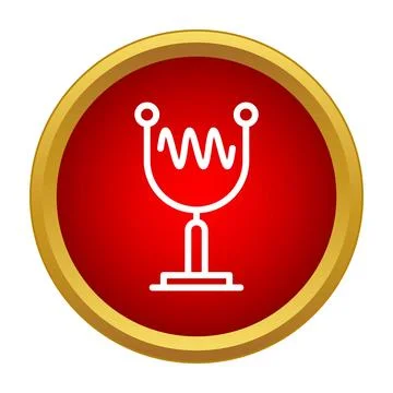 Tuning fork icon representing sound or vibration Stock Illustration