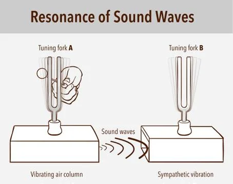 Tuning Fork resonance experiment. Illustration