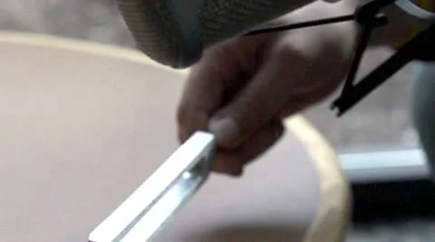 Tuning fork vibrating 720p 480fps Video stock 21237868