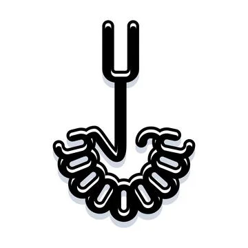 Tuning fork vibrating and creating sound waves concept Stock Illustration