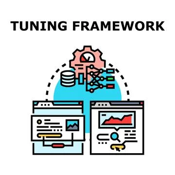 Tuning framework for data analysis and optimization Stock Illustration