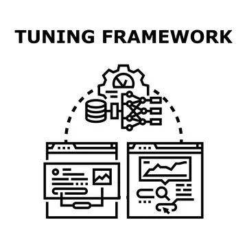 Tuning framework for data analysis and optimization Stock Illustration