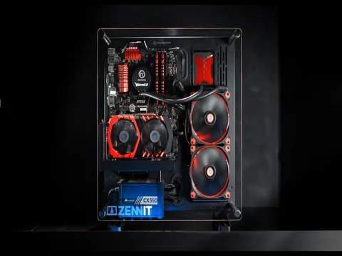 Tuning Gaming Computer Hardware Macro Stock Footage 80475565