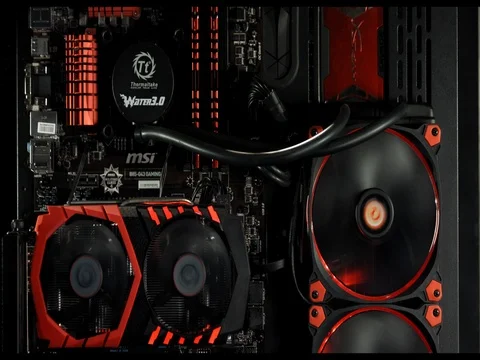 Tuning Gaming Computer Hardware Macro Stock Footage 80475858