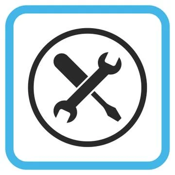 Tuning Glyph Icon In a Frame Illustrazione stock