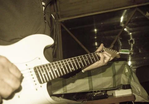 Tuning guitar Stock Photos