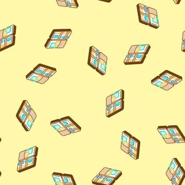 Tuning kit snowboard isometric icon seamless pattern Stock Illustration