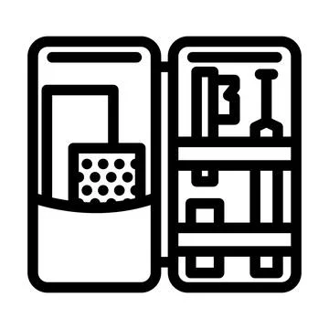 Tuning kit snowboard line icon vector illustration Stock Illustration