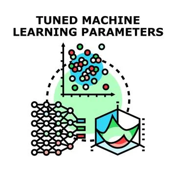 Tuning machine learning parameters for data optimization Stockillustratie