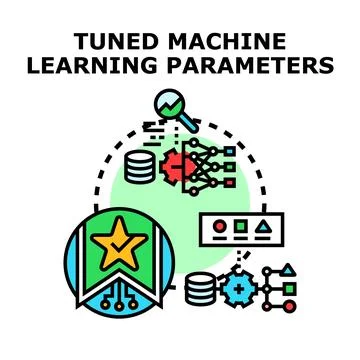 Tuning machine learning parameters for optimal algorithm performance Illustrazione stock