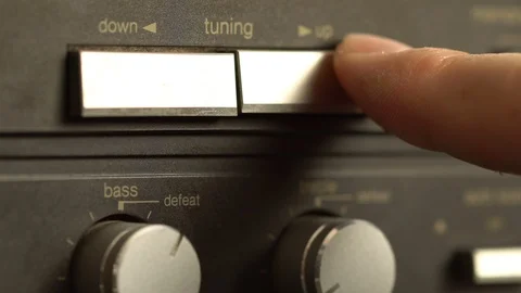 Tuning radio stations Stock Footage 100001247
