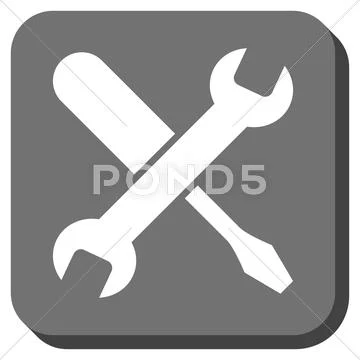 Tuning Rounded Square Vector Icon Ilustração Stock
